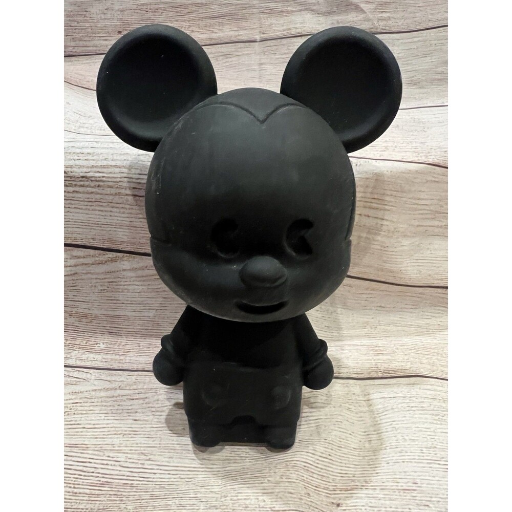 Disney Store MXYZ Black Mickey Mouse Soft Rubber Zipper Pencil Case
